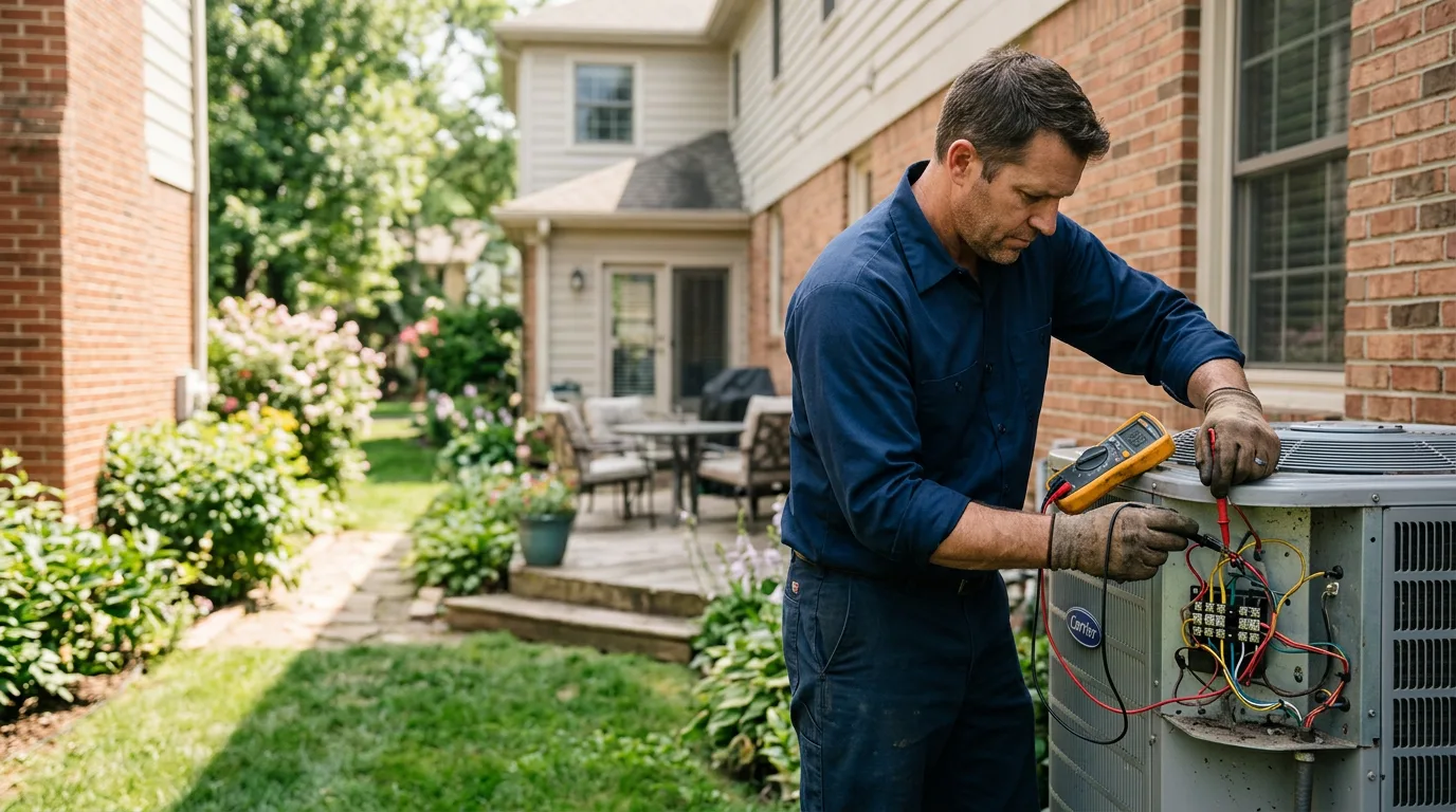 HVAC technician working near Vergas, MN